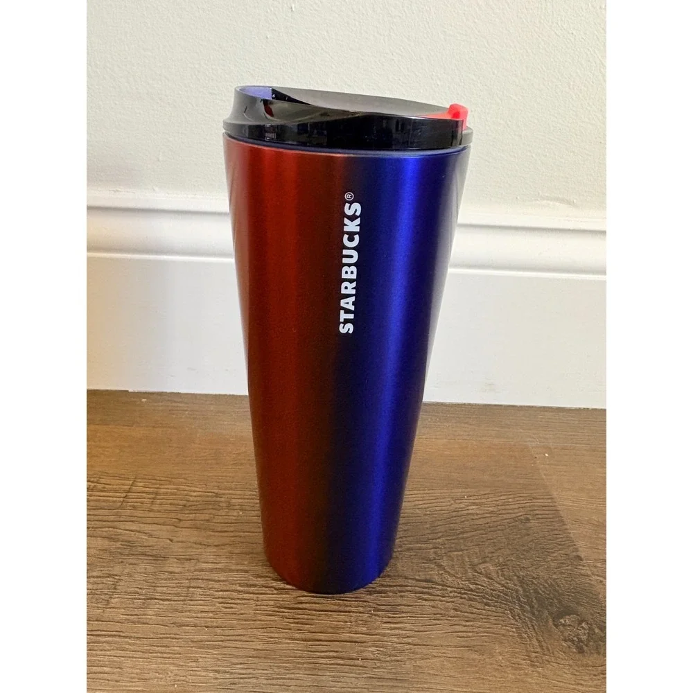 Starbucks 2022 Watermelon Red & Blue Gradient Hot/Cold Stainless Tumbler